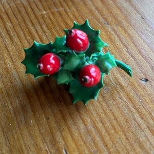 Cara Staffordshire England china holly pin